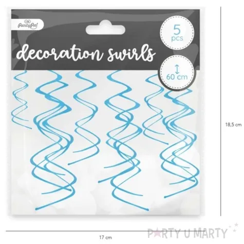 swiderki wiszace classic blekitne partypal 60 cm 5szt