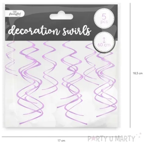 swiderki wiszace classic fioletowe partypal 60 cm 5szt