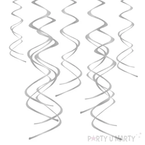 swiderki wiszace classic srebrne partypal 60 cm 5szt