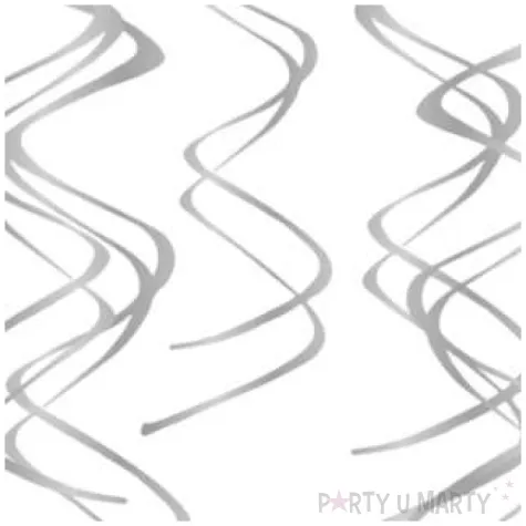 swiderki wiszace classic srebrne partypal 60 cm 5szt