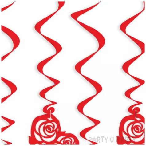 swiderki wiszace dzien matki kocham cie mamo czerwony 6 szt