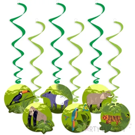 swiderki wiszace dzungla bungla zielony 6 szt