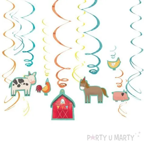 swiderki wiszace farma amscan 12 szt