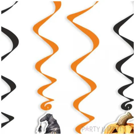 swiderki wiszace halloween kot czarownicy z dynia mix 6 szt