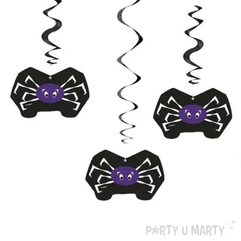 swiderki wiszace halloween pajaki unique 65 cm 3 szt