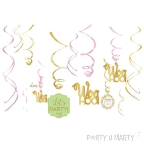 swiderki wiszace happy birthday lets party amscan 12 szt