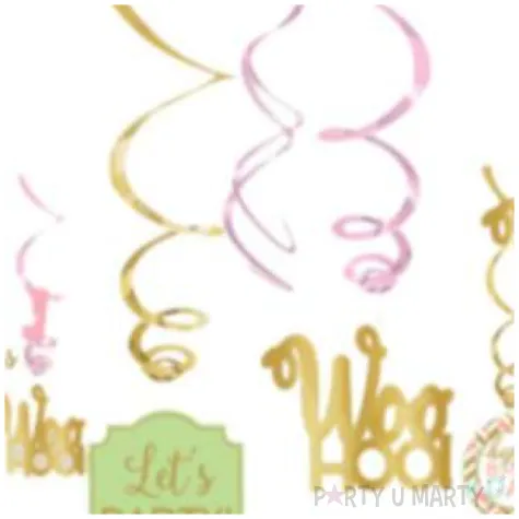 swiderki wiszace happy birthday lets party amscan 12 szt