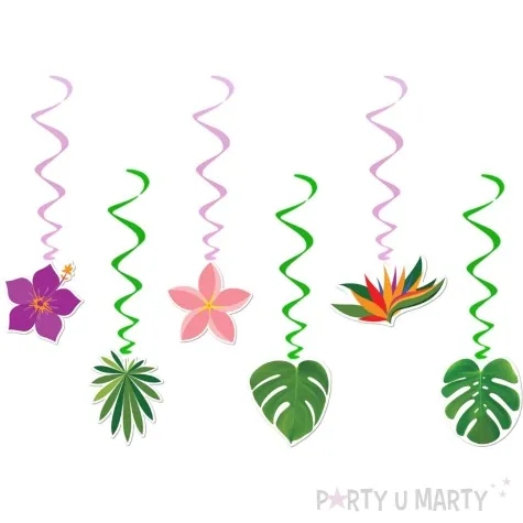 swiderki wiszace hawaii party congee 6 szt