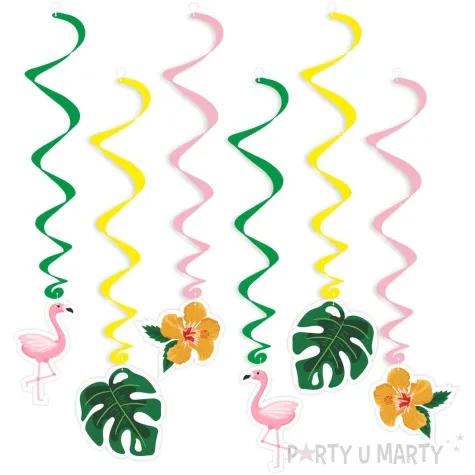 swiderki wiszace hello aloha flaming mix 6 szt
