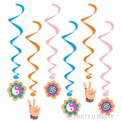 swiderki wiszace hippisowska wolnosc peace mix 6 szt