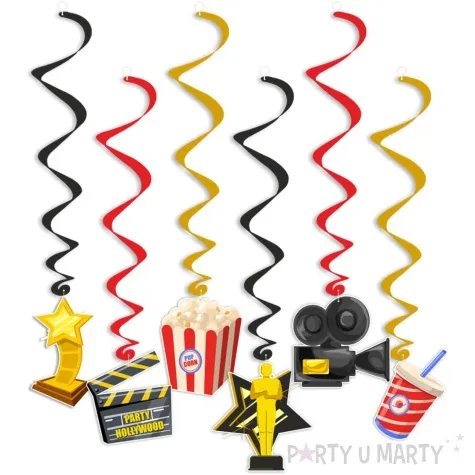 swiderki wiszace hollywood symbole mix 6 szt