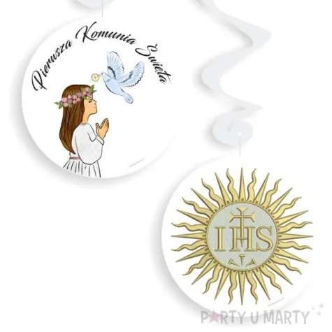 swiderki wiszace i komunia swieta dziewczynka 6 szt