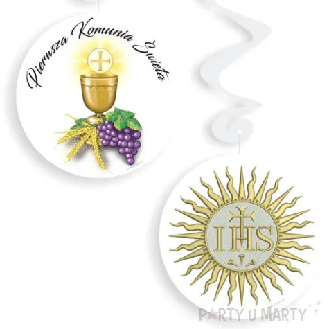 swiderki wiszace i komunia swieta kielich 6 szt