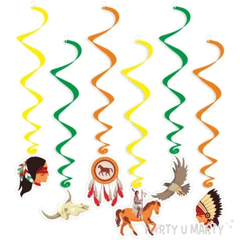 swiderki wiszace indianska wioska mix 6 szt