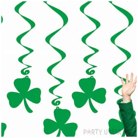 swiderki wiszace koniczynka swieto patryka zielone 6 szt