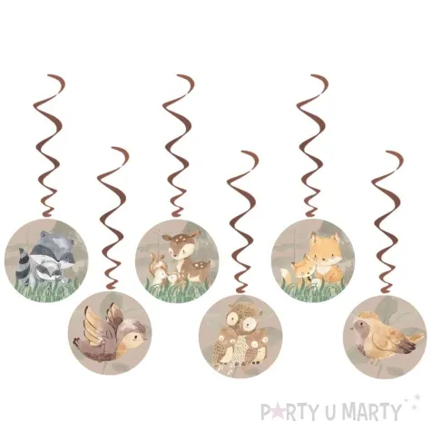 swiderki wiszace lesne zwierzatka mix congee 6 szt