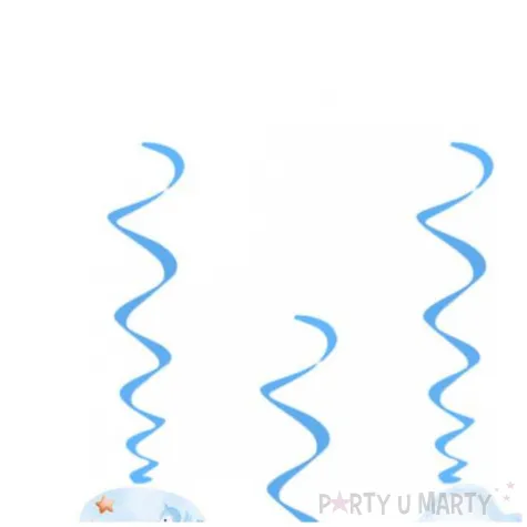 swiderki wiszace misie z balonikami na roczek blekitny congee 65 cm