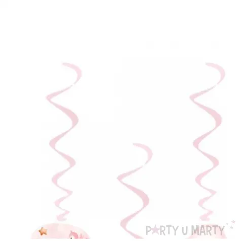 swiderki wiszace misie z balonikami rozowy jasny congee 65 cm