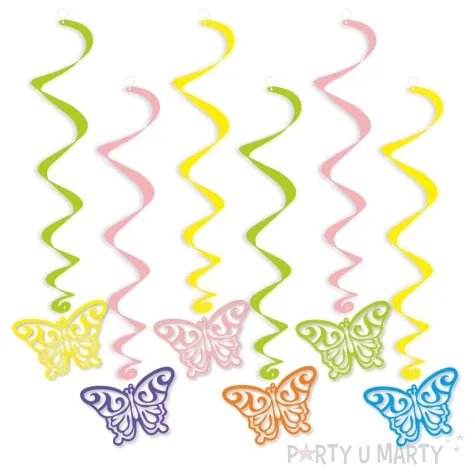 swiderki wiszace motyle azurowe 6 szt