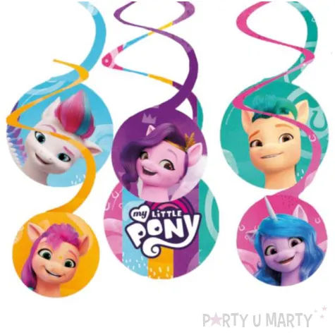 swiderki wiszace my little pony kucyki amscan 60cm 6 szt