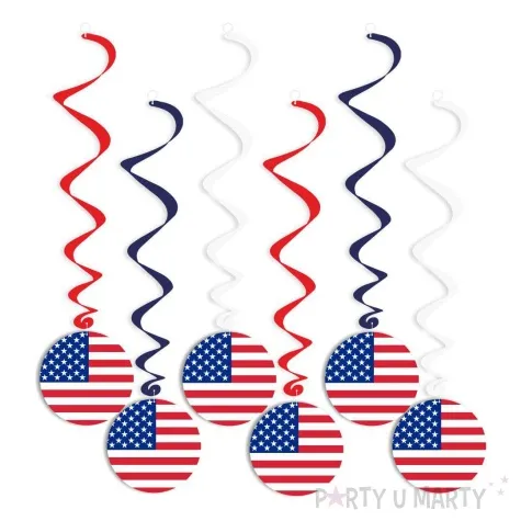 swiderki wiszace panstwa swiata usa 6 szt