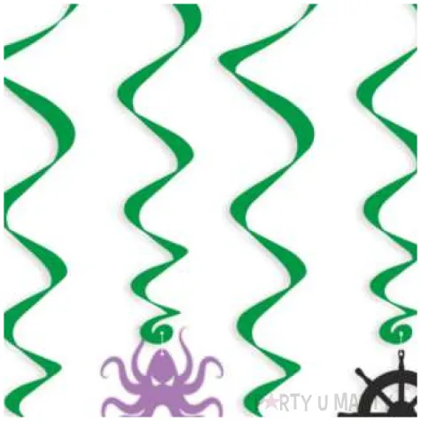 swiderki wiszace pirackie z osmiornica 6 szt