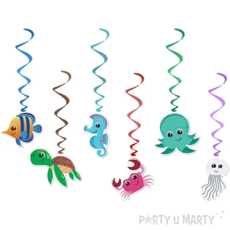 swiderki wiszace podwodny swiat rybki congee 6 szt