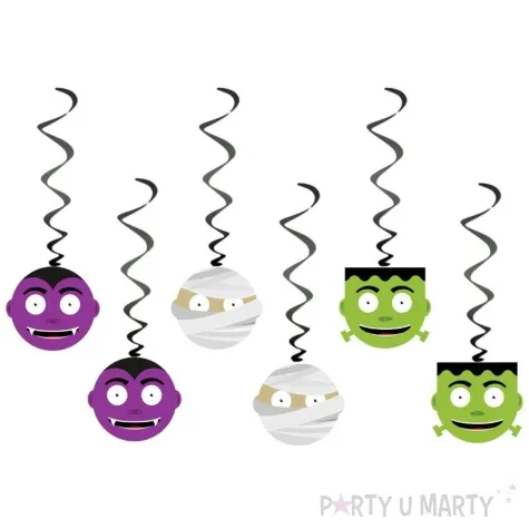 swiderki wiszace potworki halloween mix congee 6 szt