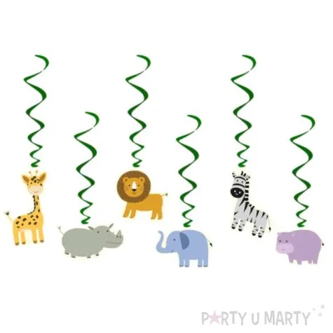 swiderki wiszace safari zwierzeta congee 6 szt