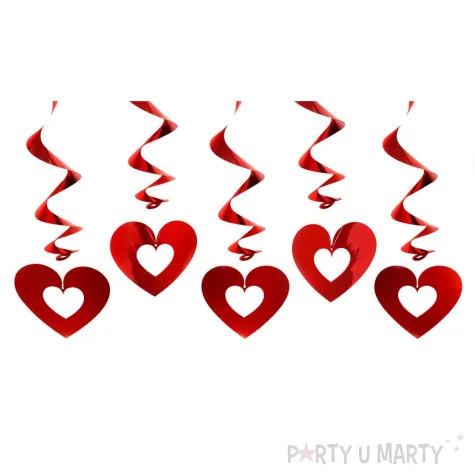swiderki wiszace serca partydeco 5 szt