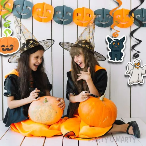 swiderki wiszace straszne halloween z dynia mix 6 szt