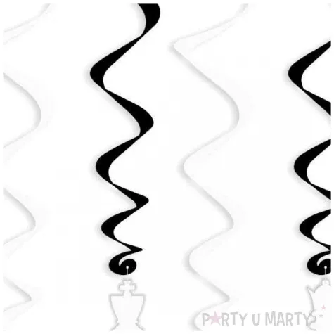 swiderki wiszace szachy czarno biale 6 szt