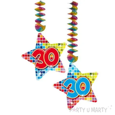 swiderki wiszace urodziny 30 disco 2 szt