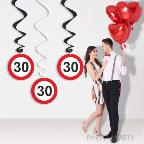 swiderki wiszace urodziny 30 traffic birthday 6 szt