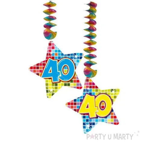 swiderki wiszace urodziny 40 disco 2 szt