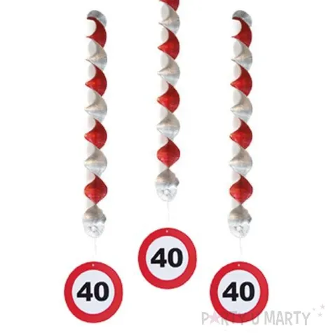 swiderki wiszace urodziny 40 traffic birthday 3 szt