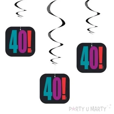 swiderki wiszace urodziny 40 unique 3 szt