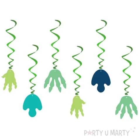 swiderki wiszace wesole dinozaury congee 6 szt