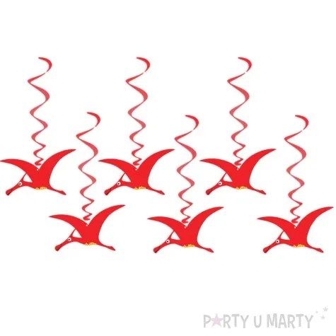 swiderki wiszace wesole dinozaury pterodaktyle congee 6 szt