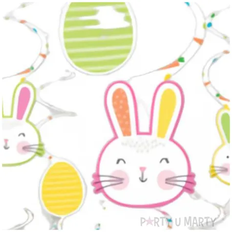 swiderki wiszace wielkanocne kroliczki amscan 30 szt