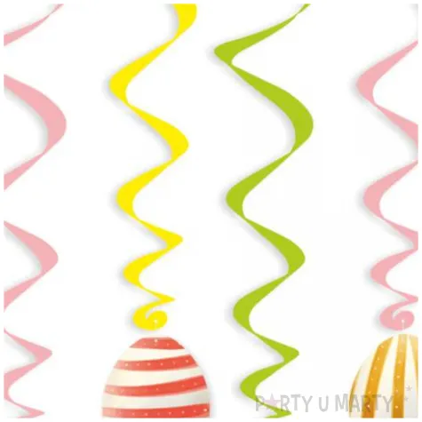 swiderki wiszace wielkanocne pisanki orange love 6 szt