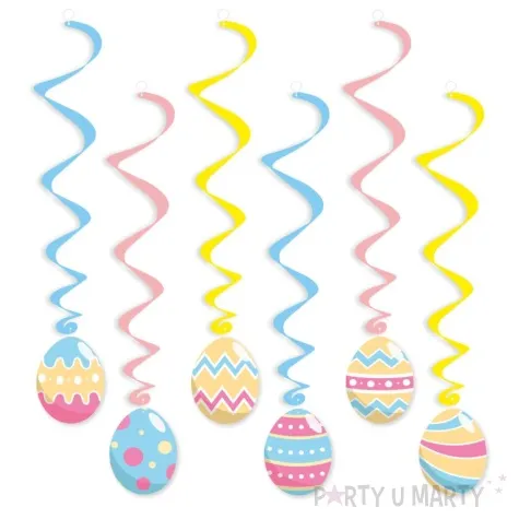 swiderki wiszace wielkanocne pisanki pastelove 6 szt