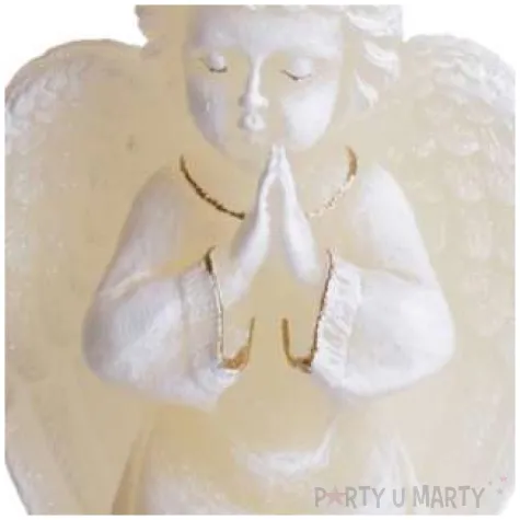 swieca aniolek modlacy sie ecru bartek candles 140 mm