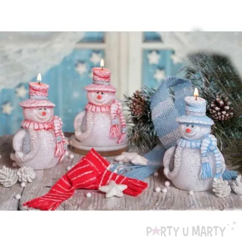 swieca balwanek w kapeluszu czerwony bartek candles 125 mm