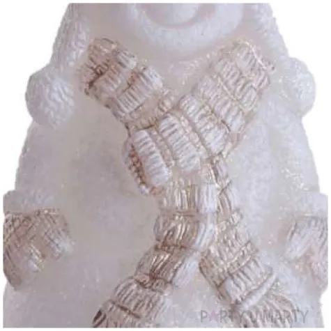 swieca balwanek w szaliku ecru bartek candles 130 mm