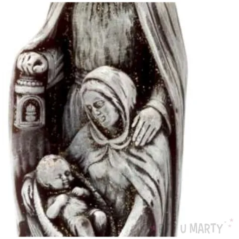 swieca betlejem jozef i maryja brazowa bartek candles 200 mm