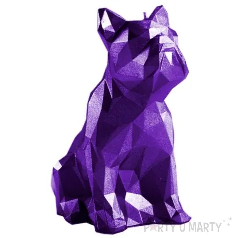 swieca buldog fioletowy metalik candellana