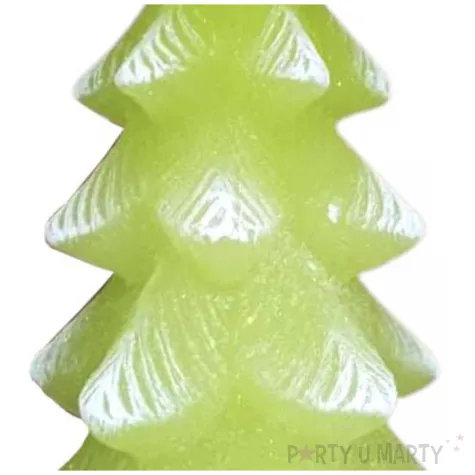 swieca choinka box zielona jasna bartek candles 80 150 mm