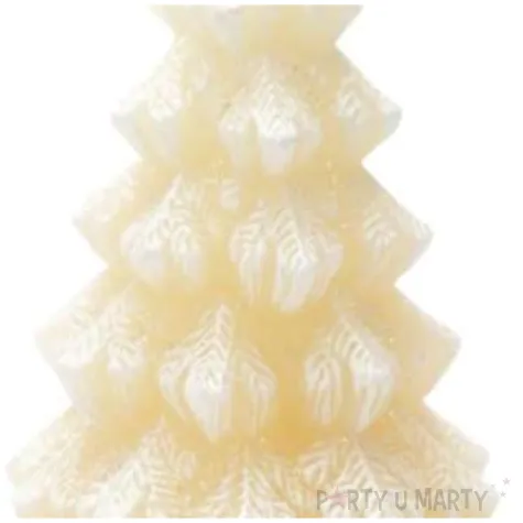 swieca choinka happy xmas kosc sloniowa bartek candles 100 150 mm