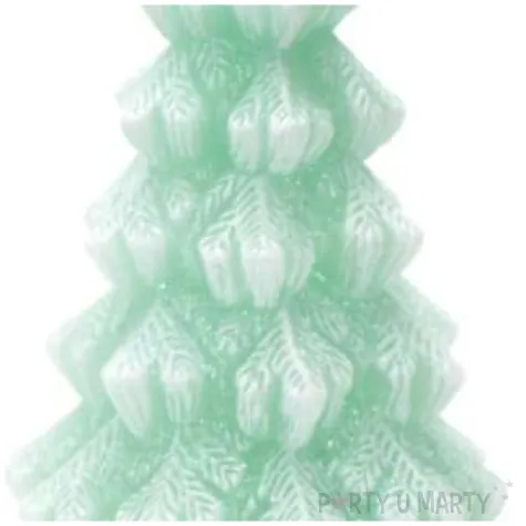 swieca choinka happy xmas pistacjowa bartek candles 100 150 mm